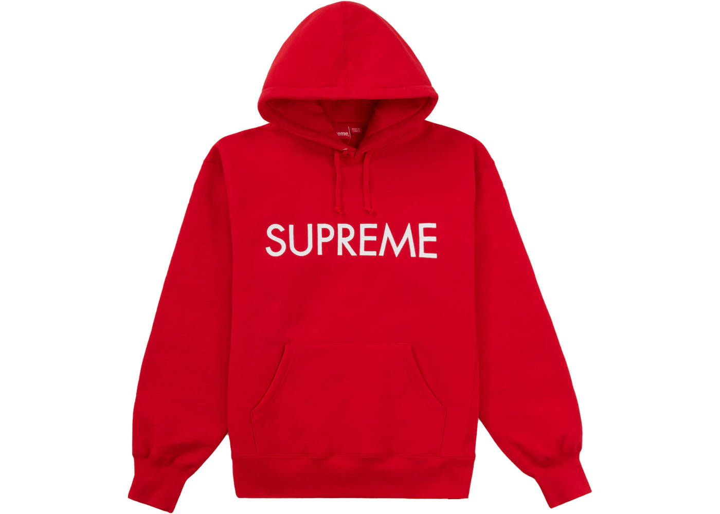 Supreme Capital Hooded Sweatshirt Red