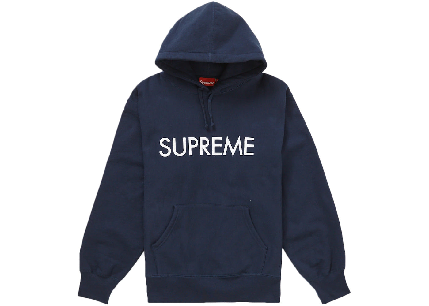 Supreme Capital Hooded Sweatshirt Navy