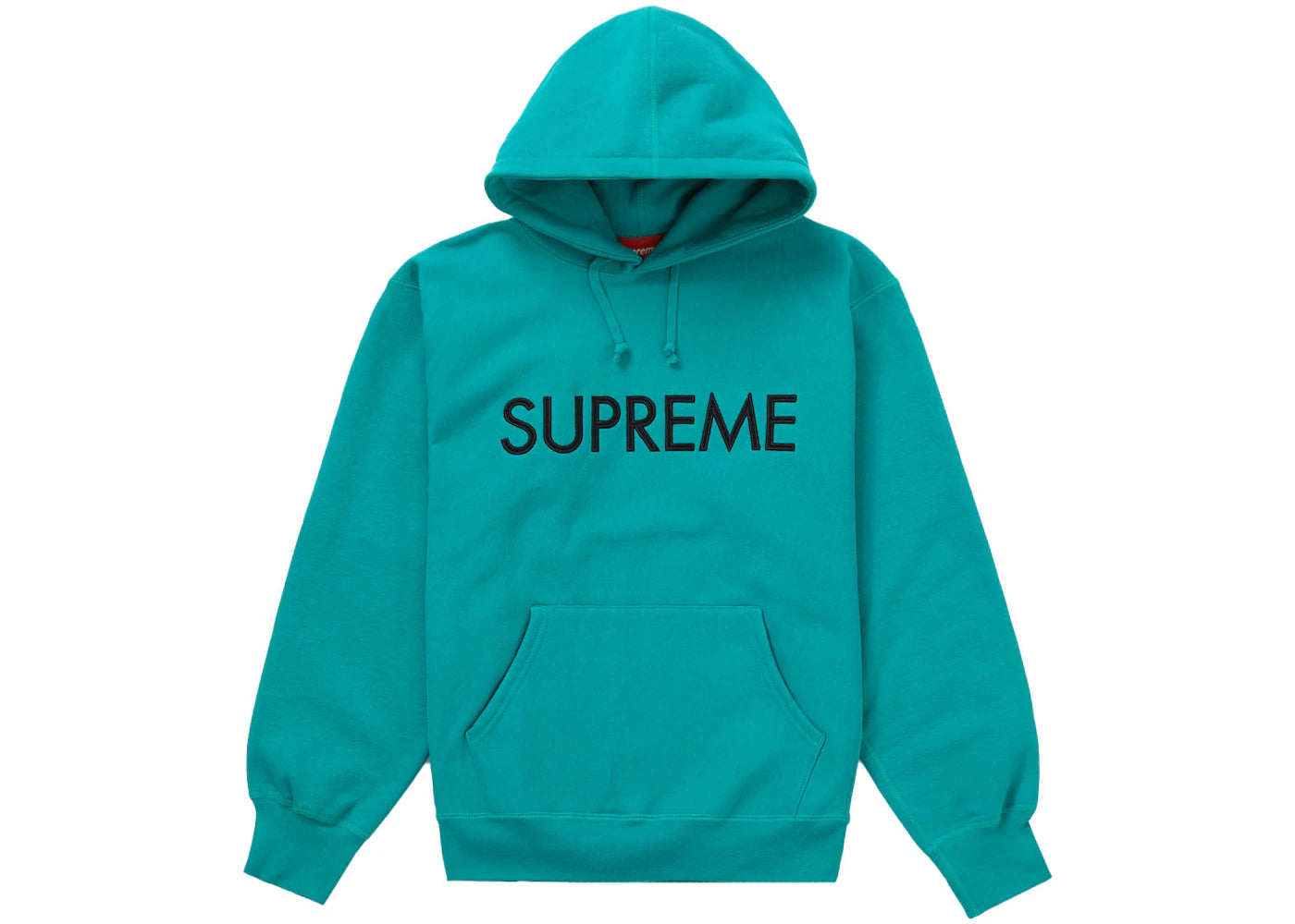 Supreme Capital Hooded Sweatshirt Dark Aqua