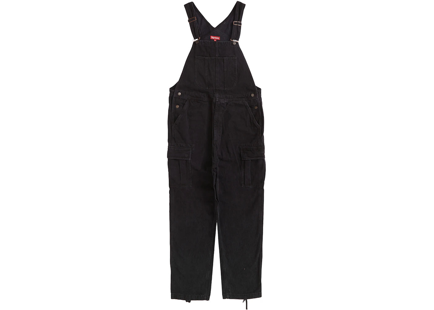 Supreme Cargo Denim Overalls Black