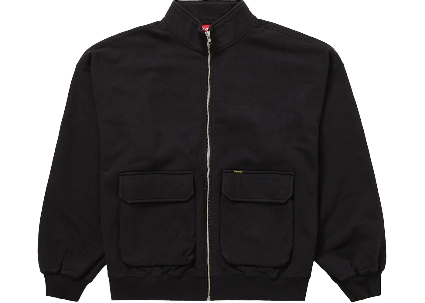 Supreme Cargo Pocket Zip Up Sweatshirt Black