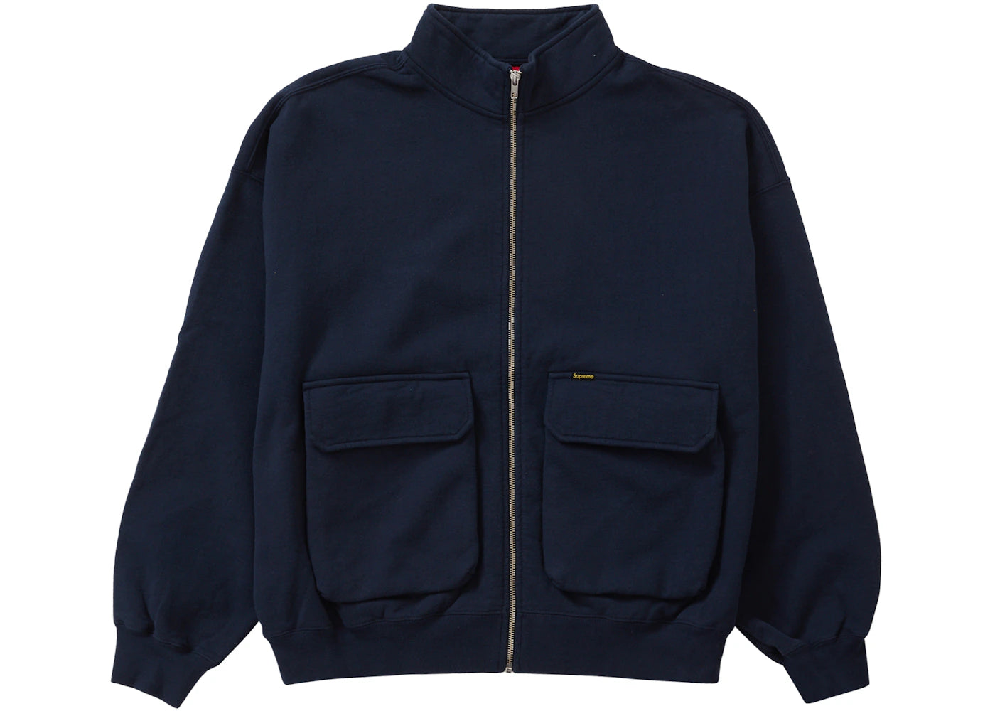 Supreme Cargo Pocket Zip Up Sweatshirt Navy