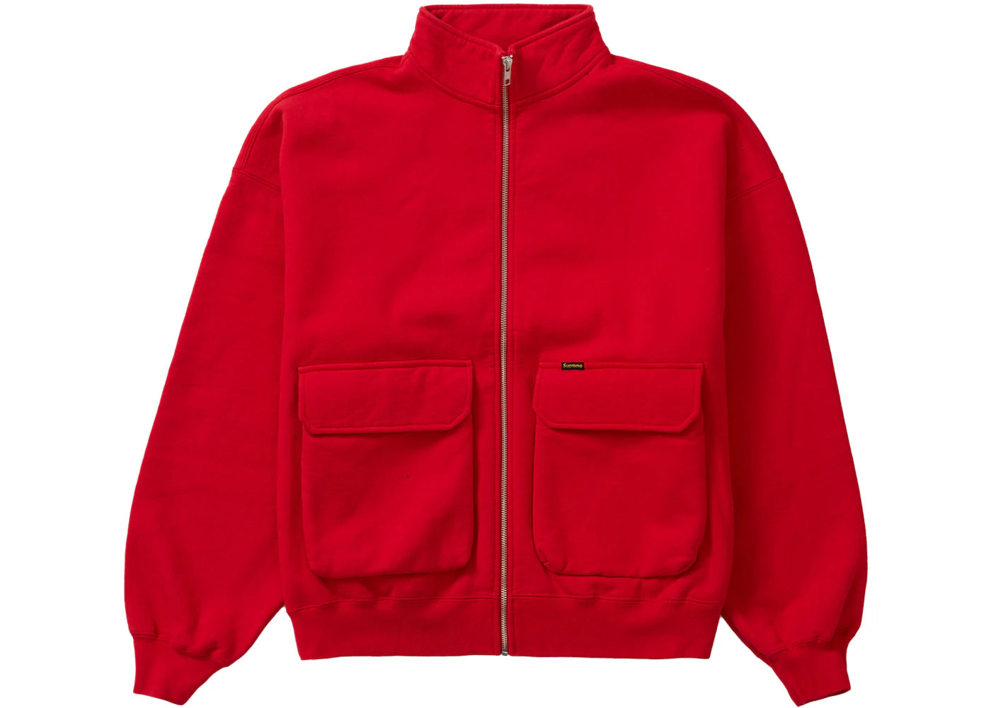 Supreme Cargo Pocket Zip Up Sweatshirt Red