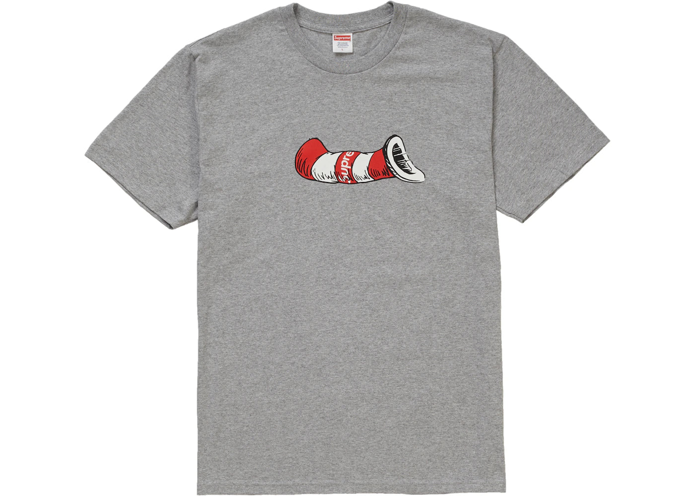 Supreme Cat in the Hat Tee Heather Grey