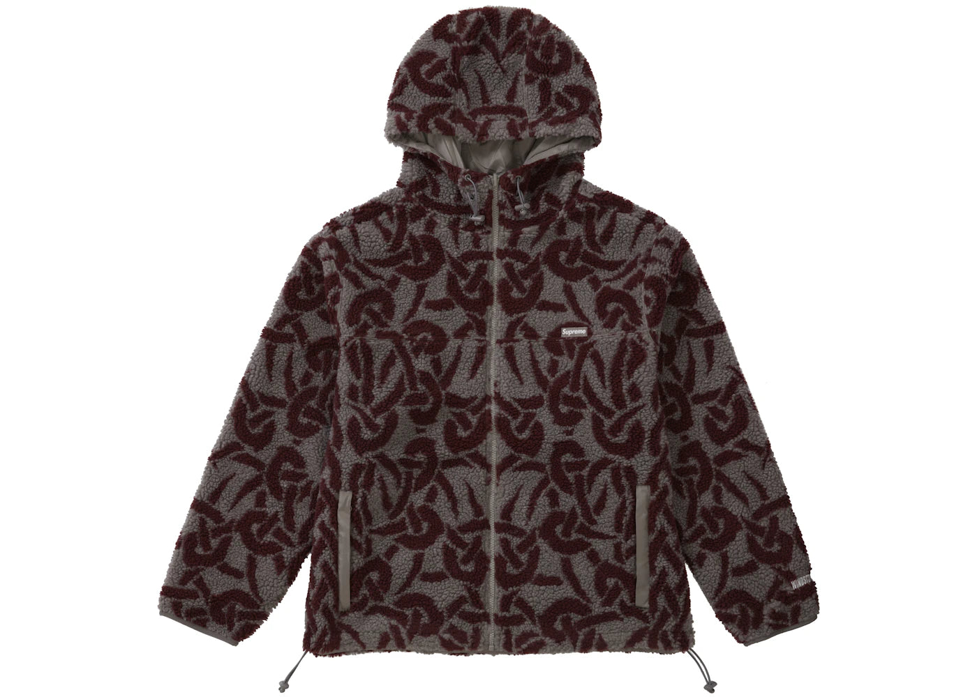 Supreme Celtic Knot Reversible WINDSTOPPER Fleece Hooded Jacket Grey