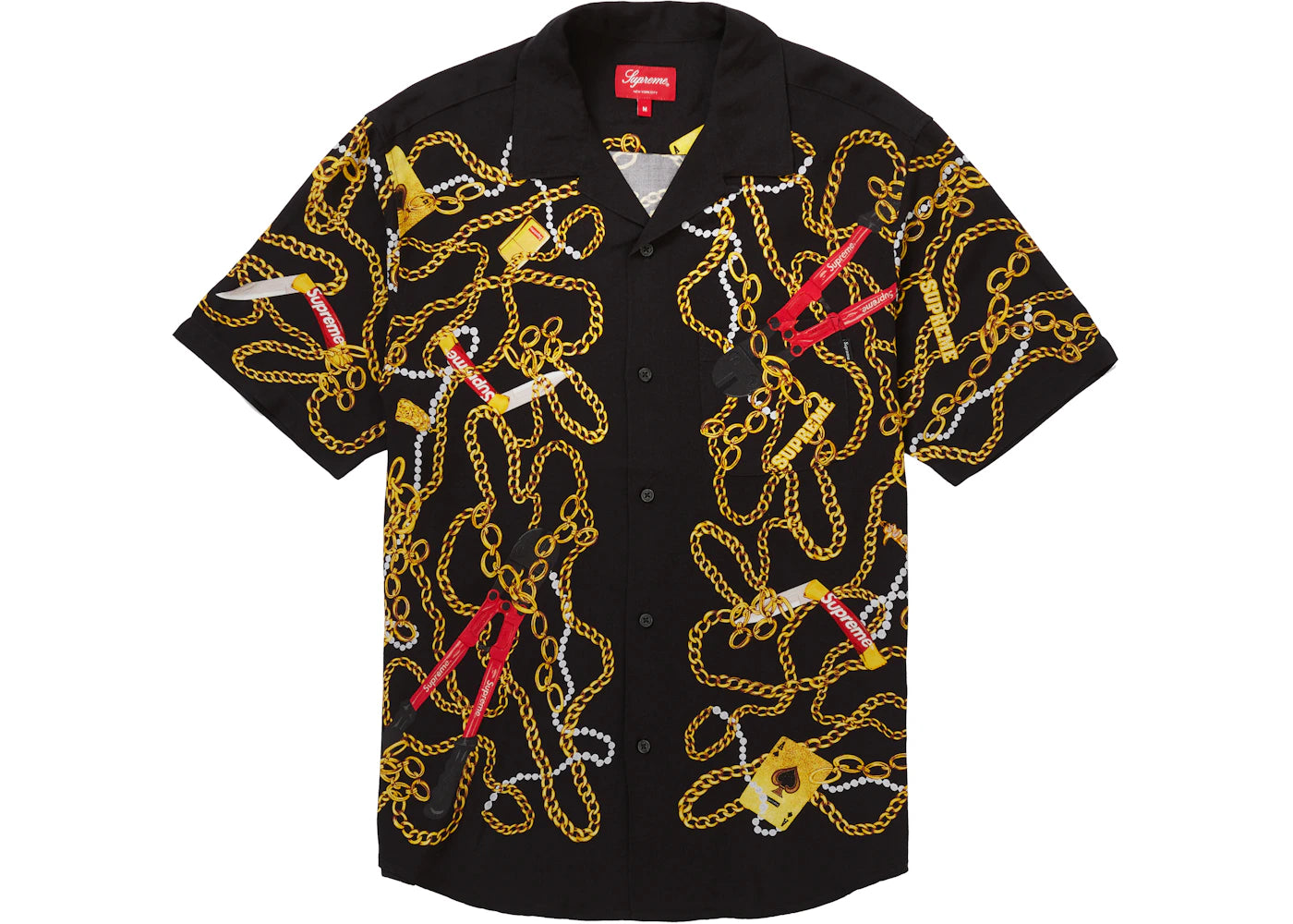 Supreme Chains Rayon S/S Shirt Black