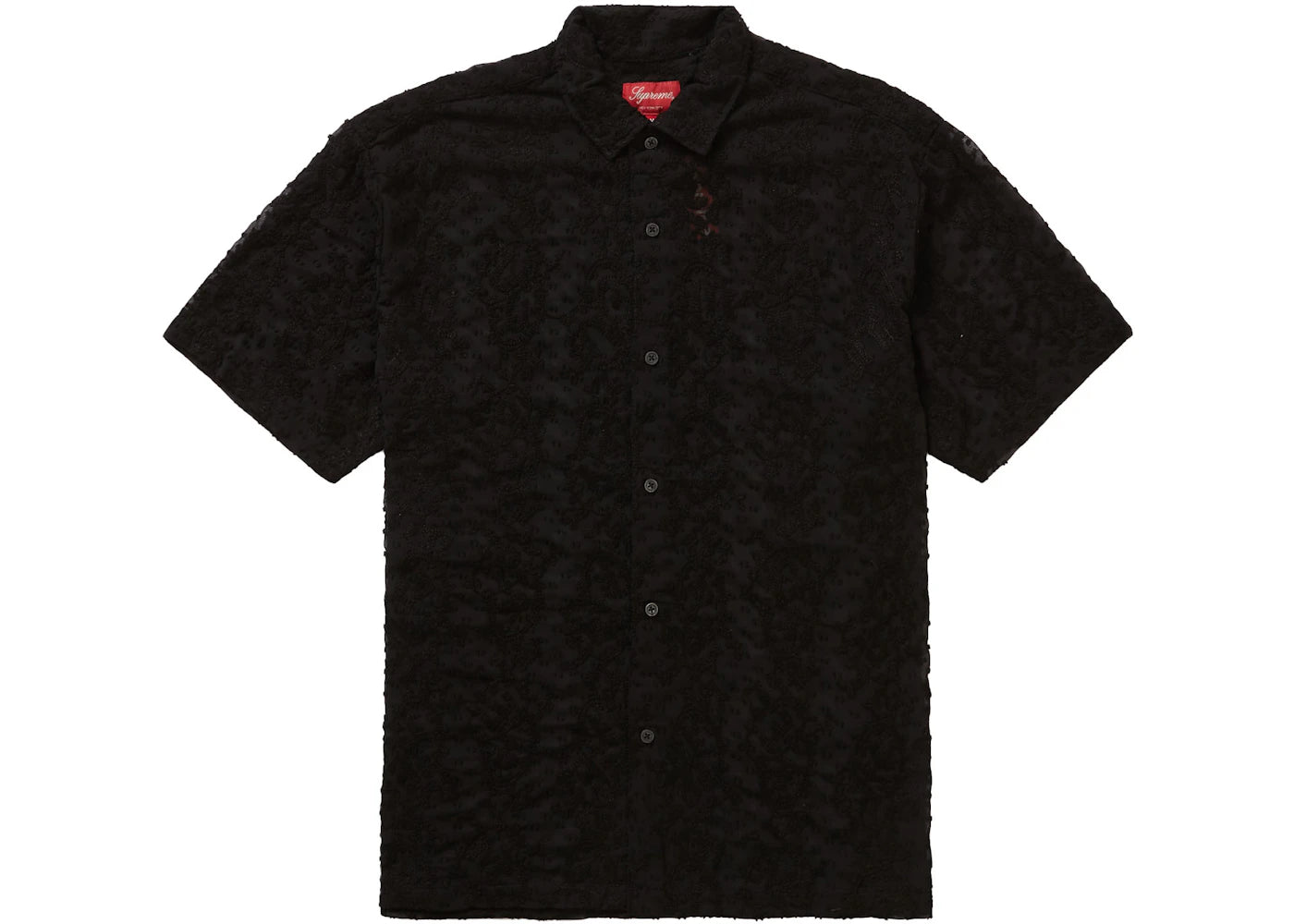 Supreme Chainstitch Chiffon S/S Shirt Black