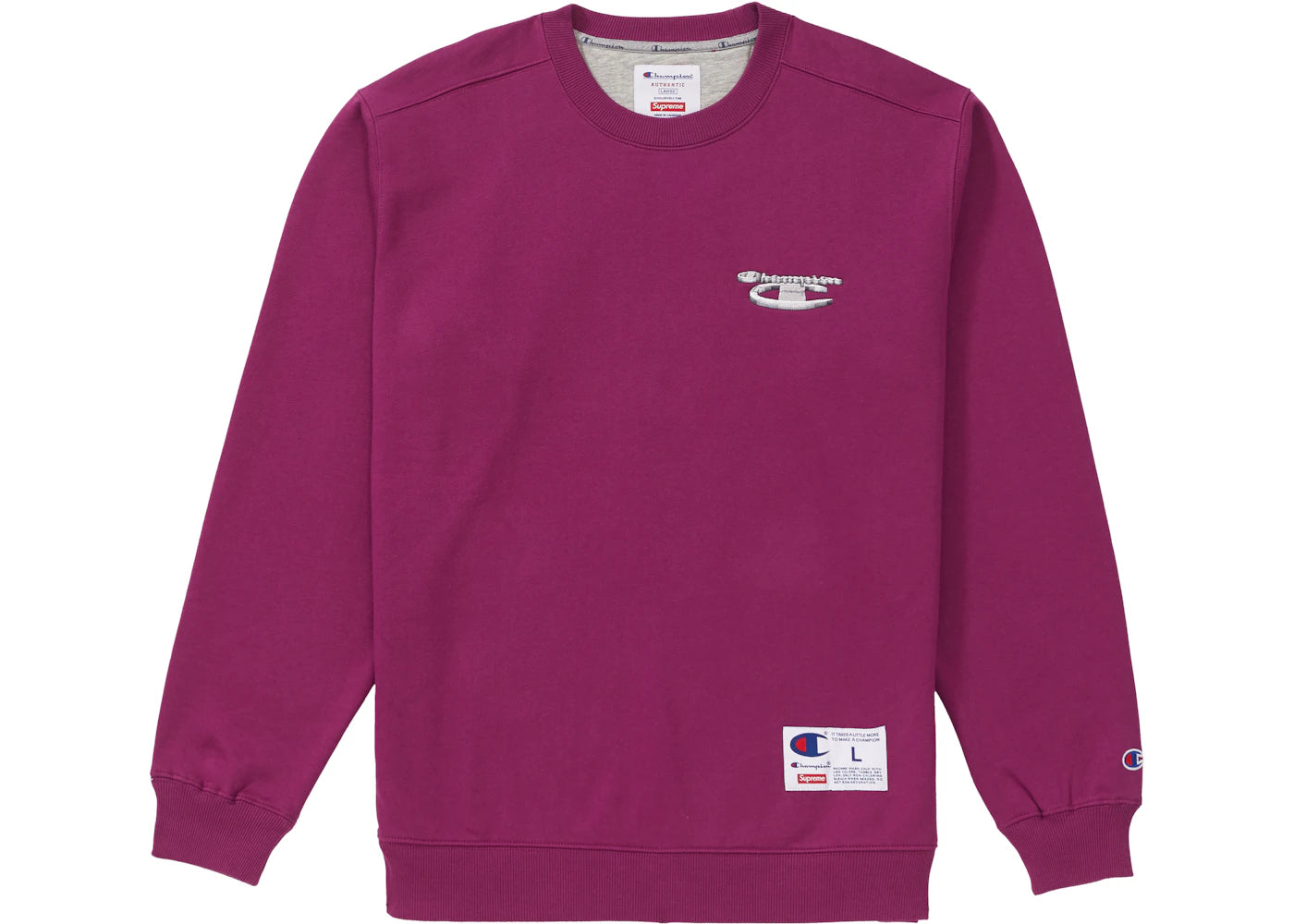 Supreme Champion 3D Metallic Crewneck Bright Purple