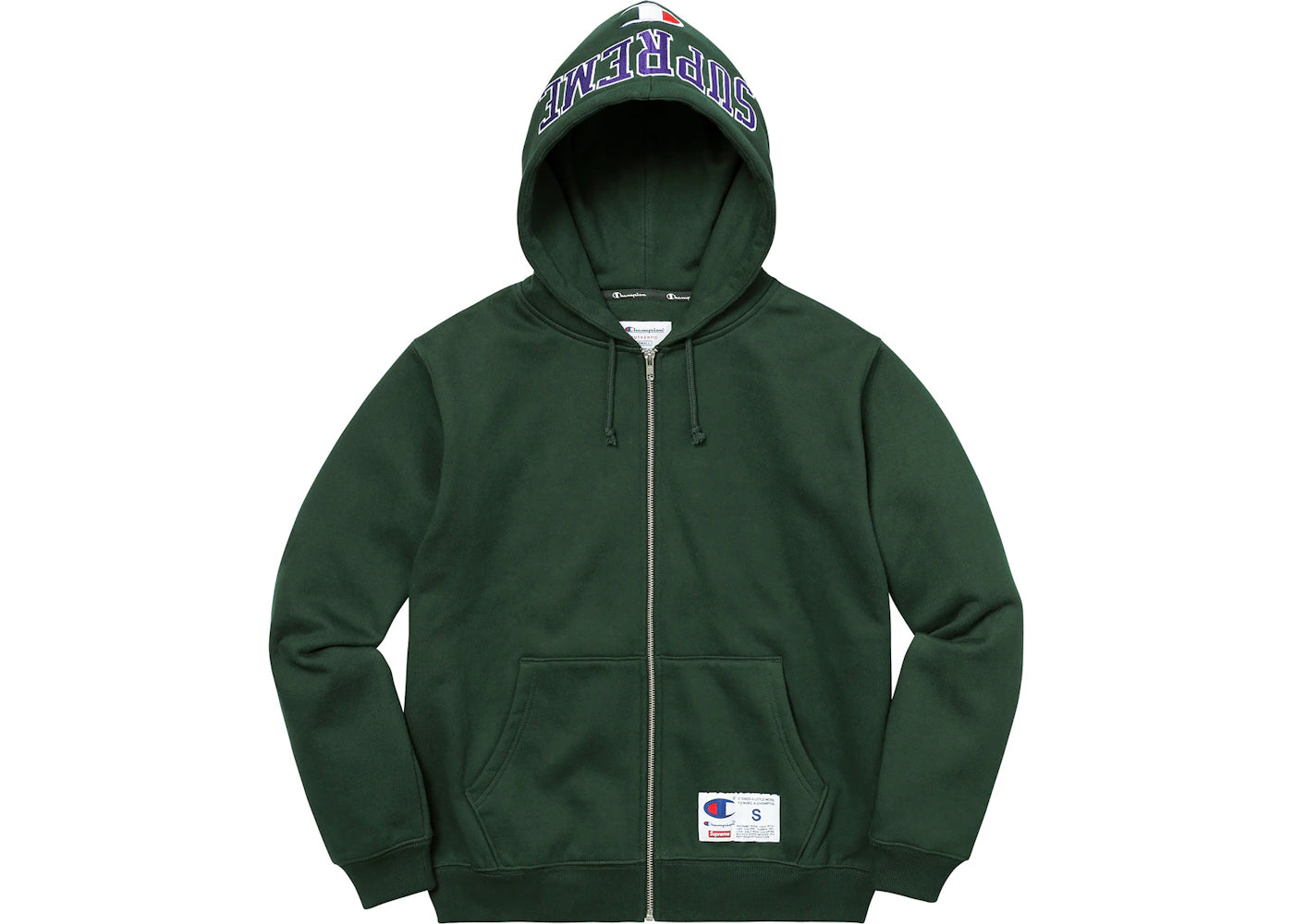 Supreme Champion Arc Logo Zip Up Sweat Dark Green