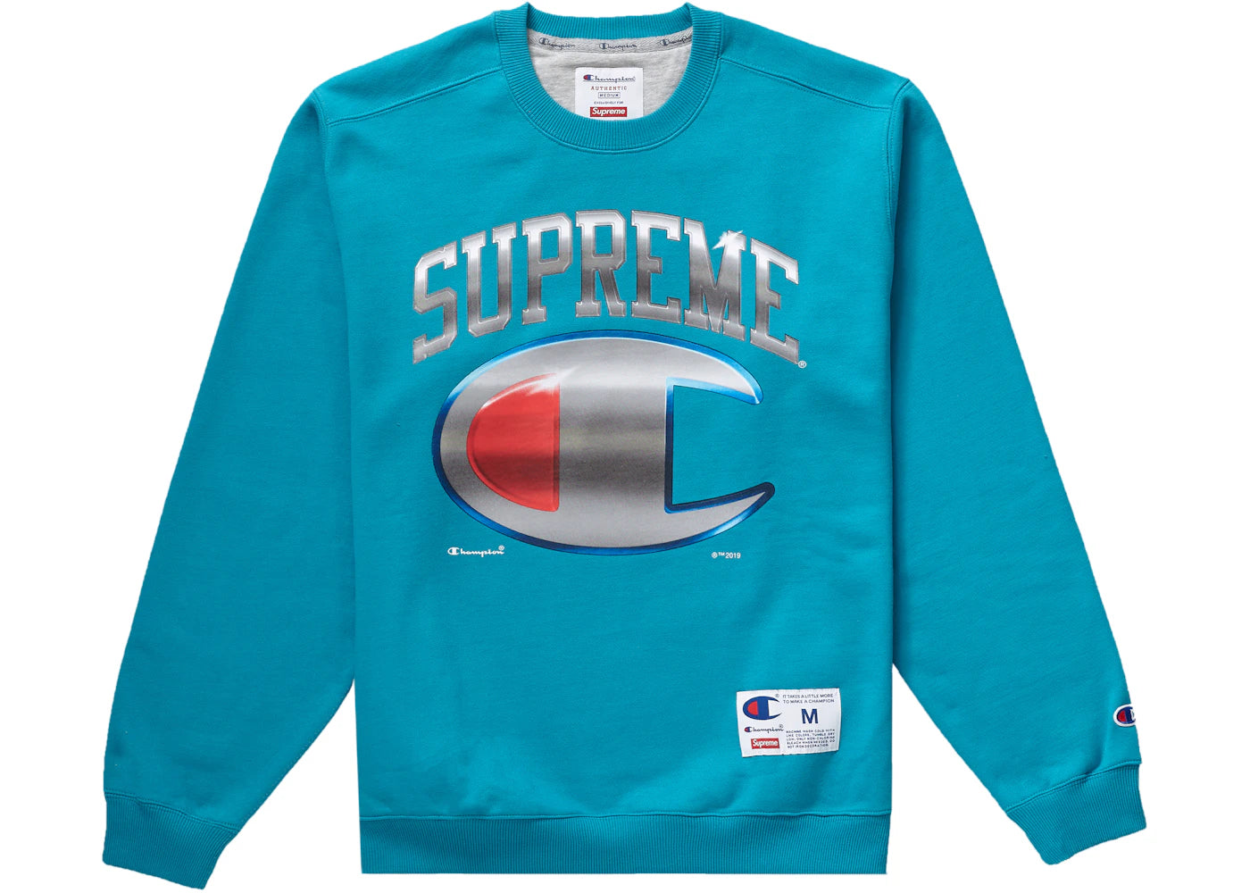 Supreme Champion Chrome Crewneck Dark Teal