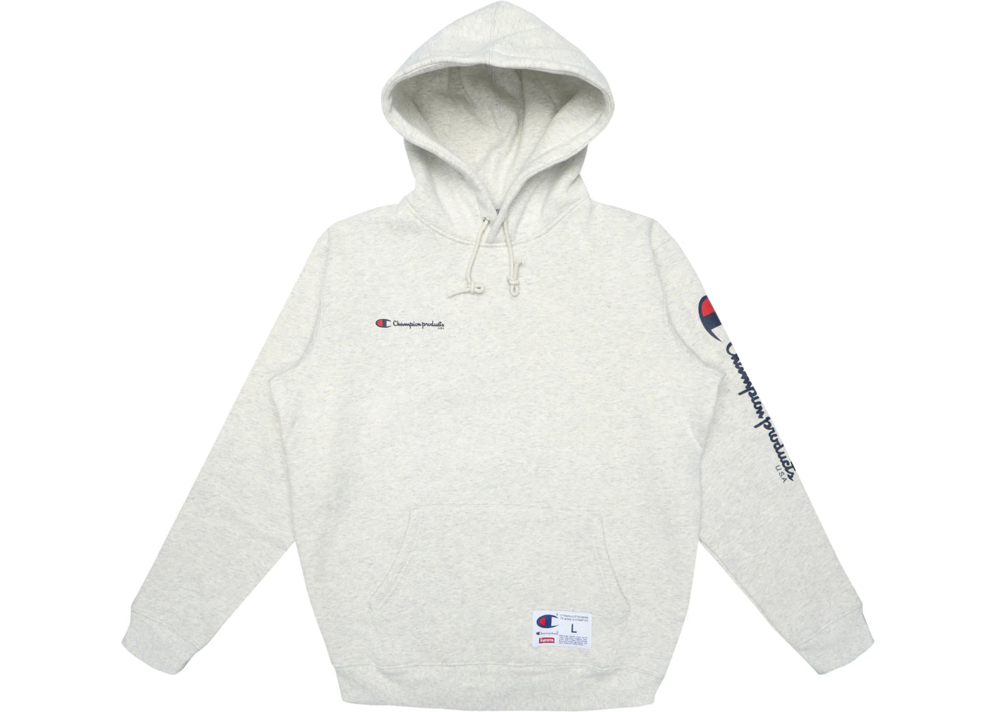 Supreme Champion Hooded Sweatshirt Grey