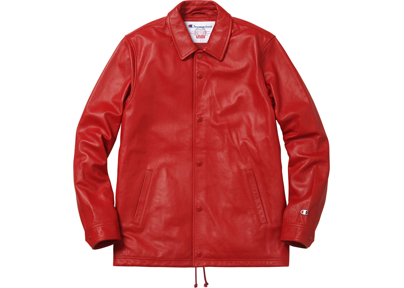 Supreme Champion Leather Coaches Jacket Red