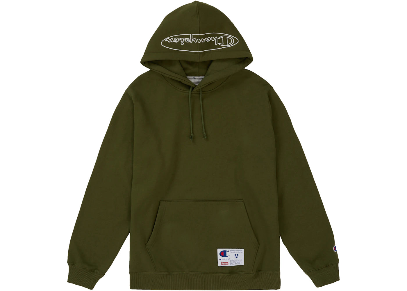 Supreme Champion Outline Hooded Sweatshirt Dark Olive