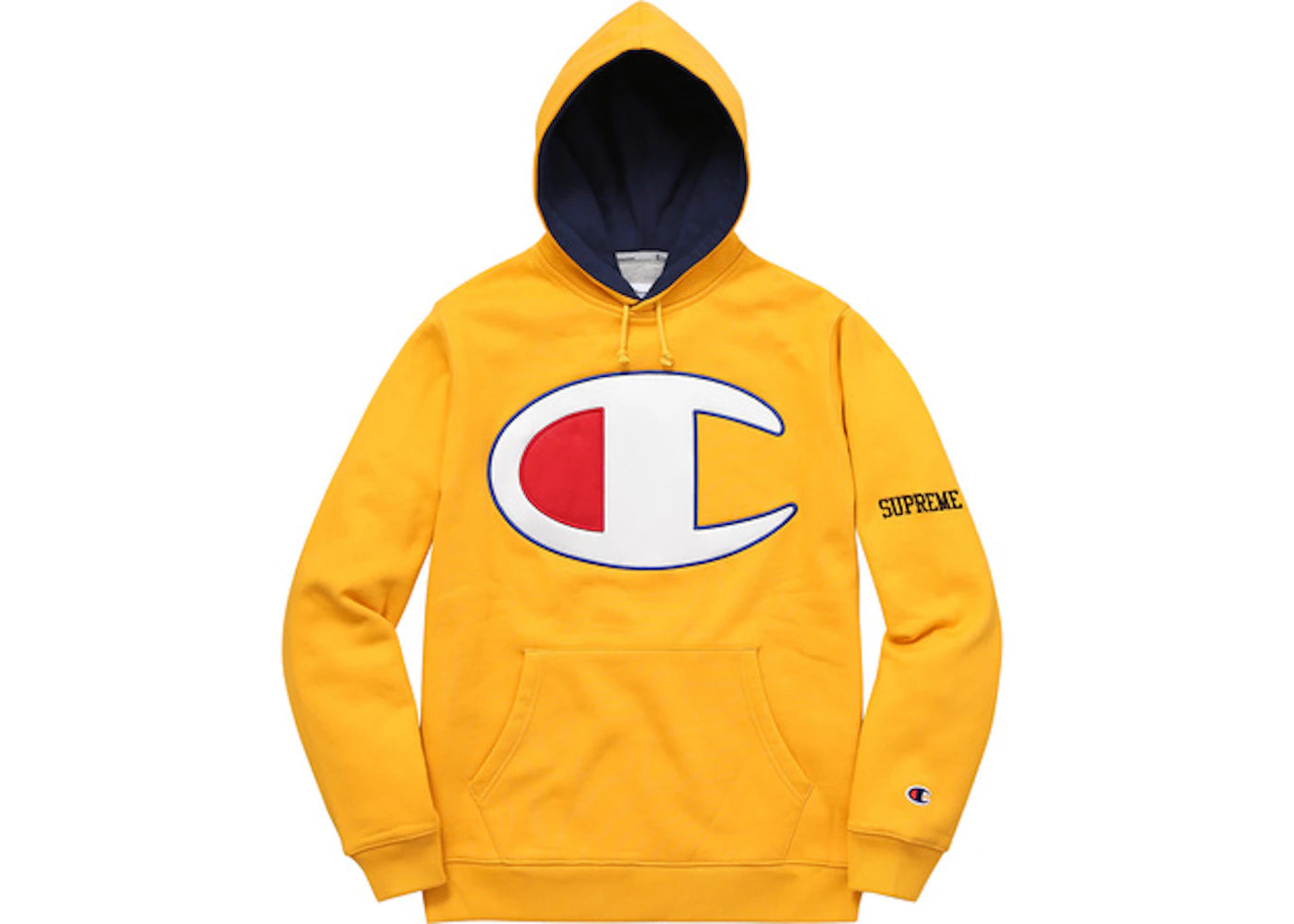 Supreme Champion Satin Logo Hoodie Gold