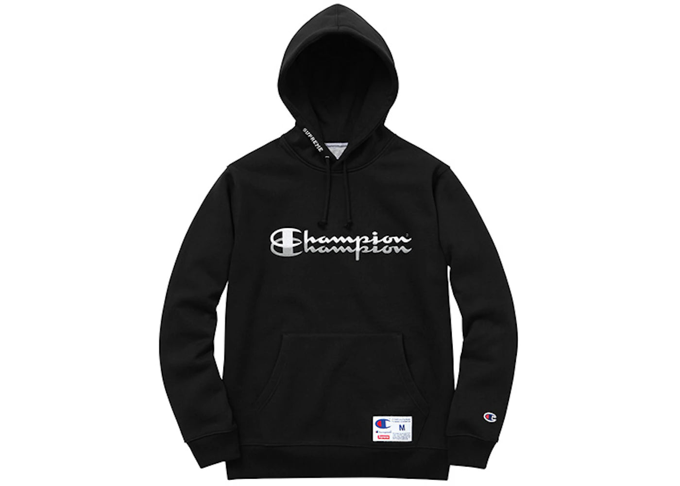 Supreme Champion Scripted Hoodie Black