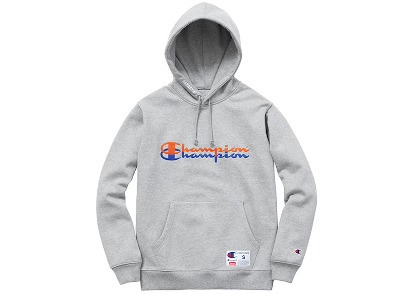 Supreme Champion Scripted Hoodie Heather Grey