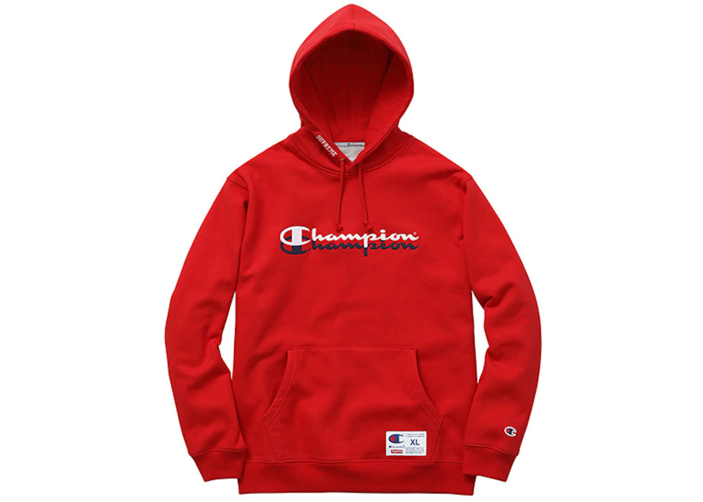 Supreme Champion Scripted Hoodie Red