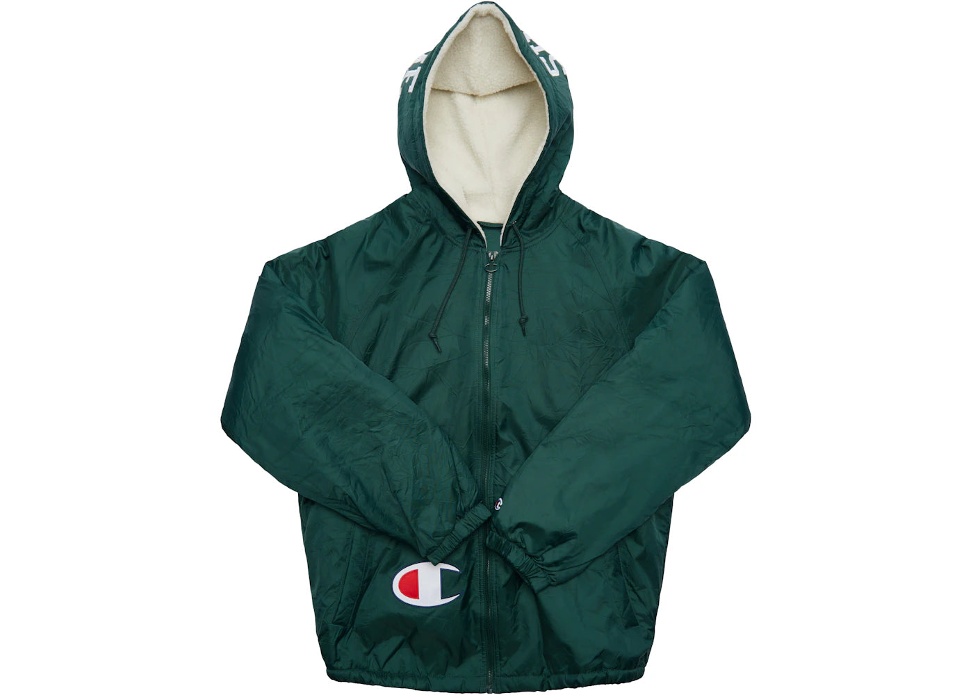 Supreme Champion Sherpa Lined Hooded Jacket Dark Green