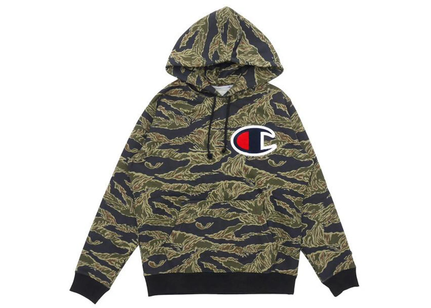 Supreme Champion Snap Front Sweat Olive Tiger Camo