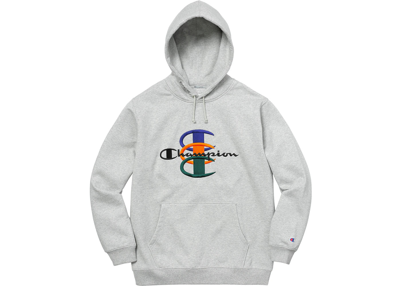 Supreme Champion Stacked C Hooded Sweatshirt Heather Grey