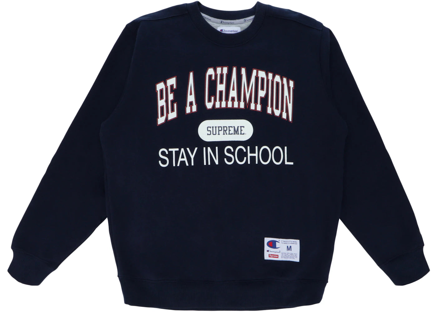 Supreme Champion Stay In School Crewneck Navy