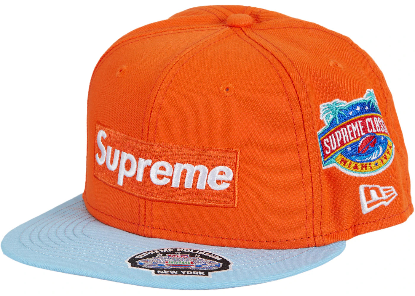 Supreme Championships Box Logo New Era Fitted Hat Orange
