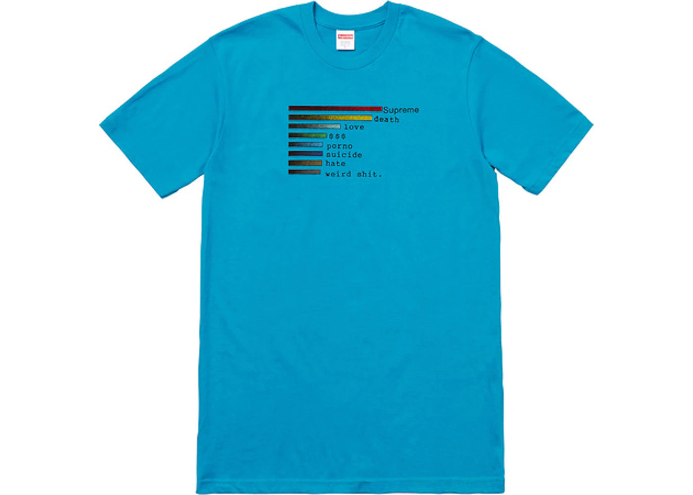 Supreme Chart Tee Cyan