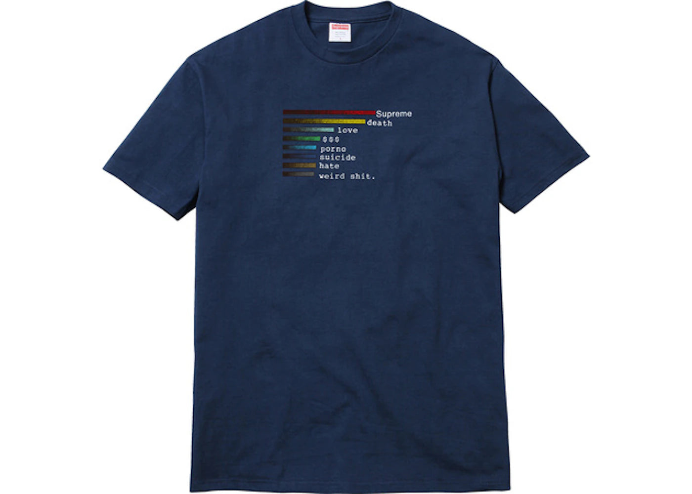 Supreme Chart Tee Navy