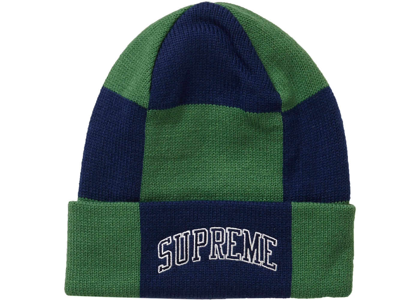 Supreme Checkerboard Beanie Green