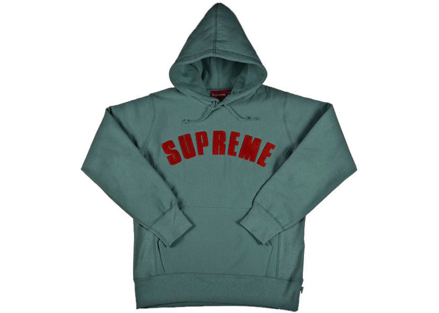 Supreme Chenille Arc Logo Hooded Sweatshirt Seafoam