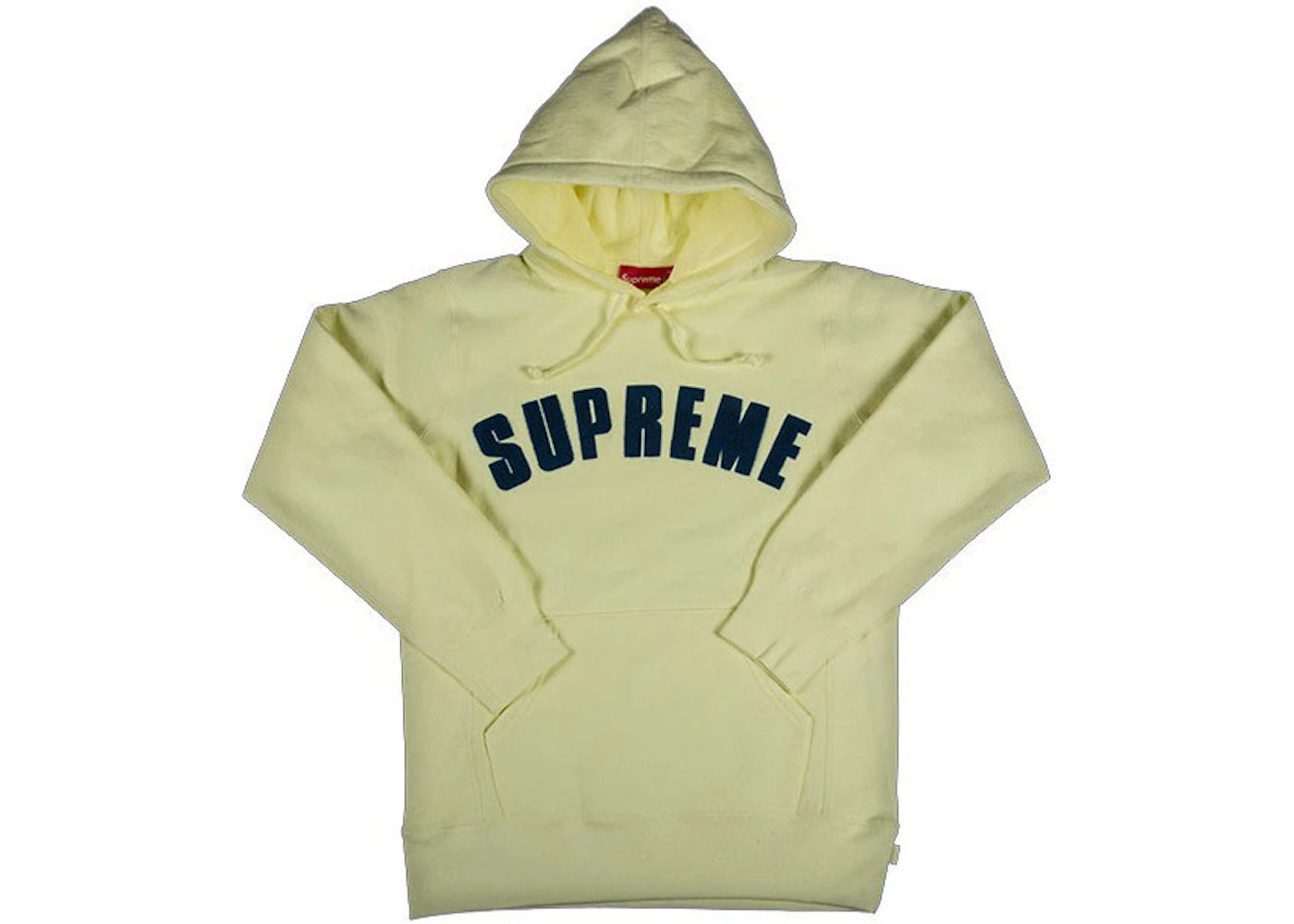 Supreme Chenille Arc Logo Hooded Sweatshirt Yellow