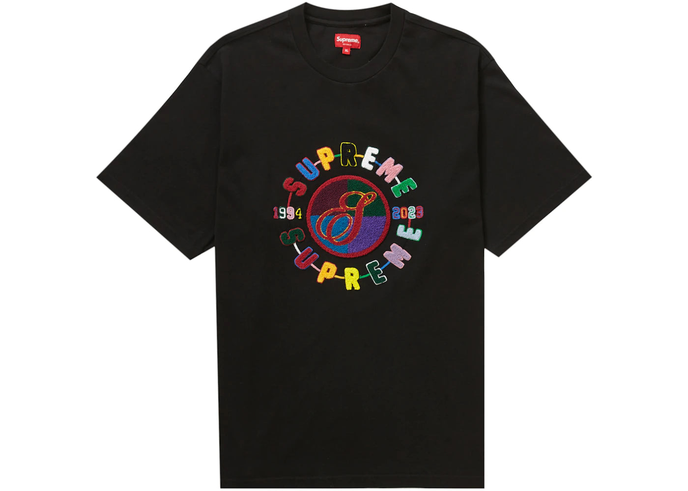 Supreme Chenille Crest S/S Top Black