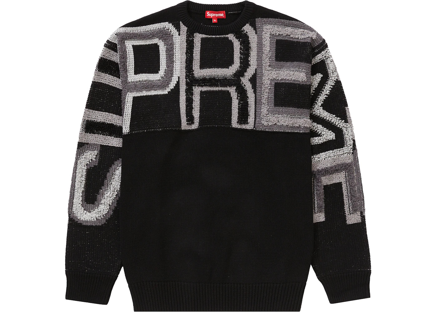 Supreme Chenille Logo Sweater Black