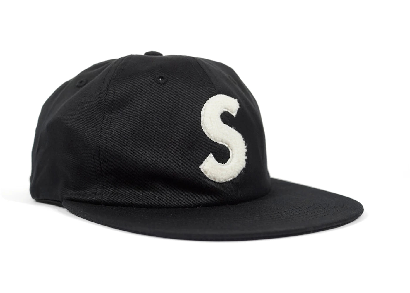 Supreme Chenille S Logo 6 Panel Black