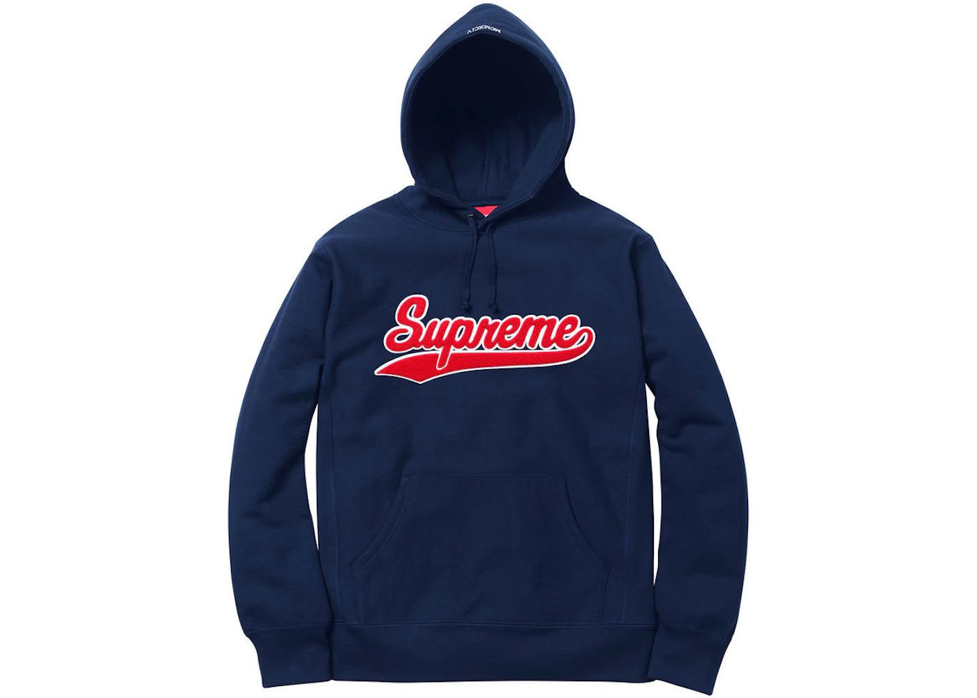 Supreme Chenille Script Hooded Sweatshirt Navy