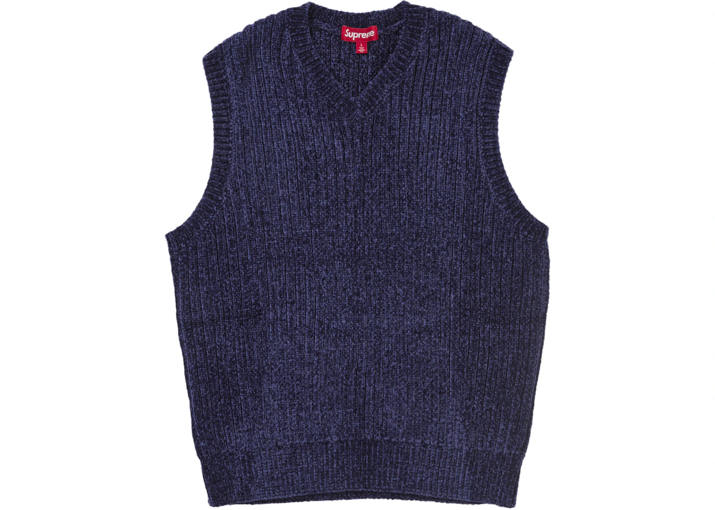 Supreme Chenille Sweater Vest Navy