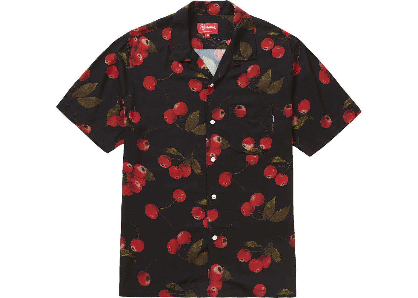 Supreme Cherry Rayon S/SShirt Black