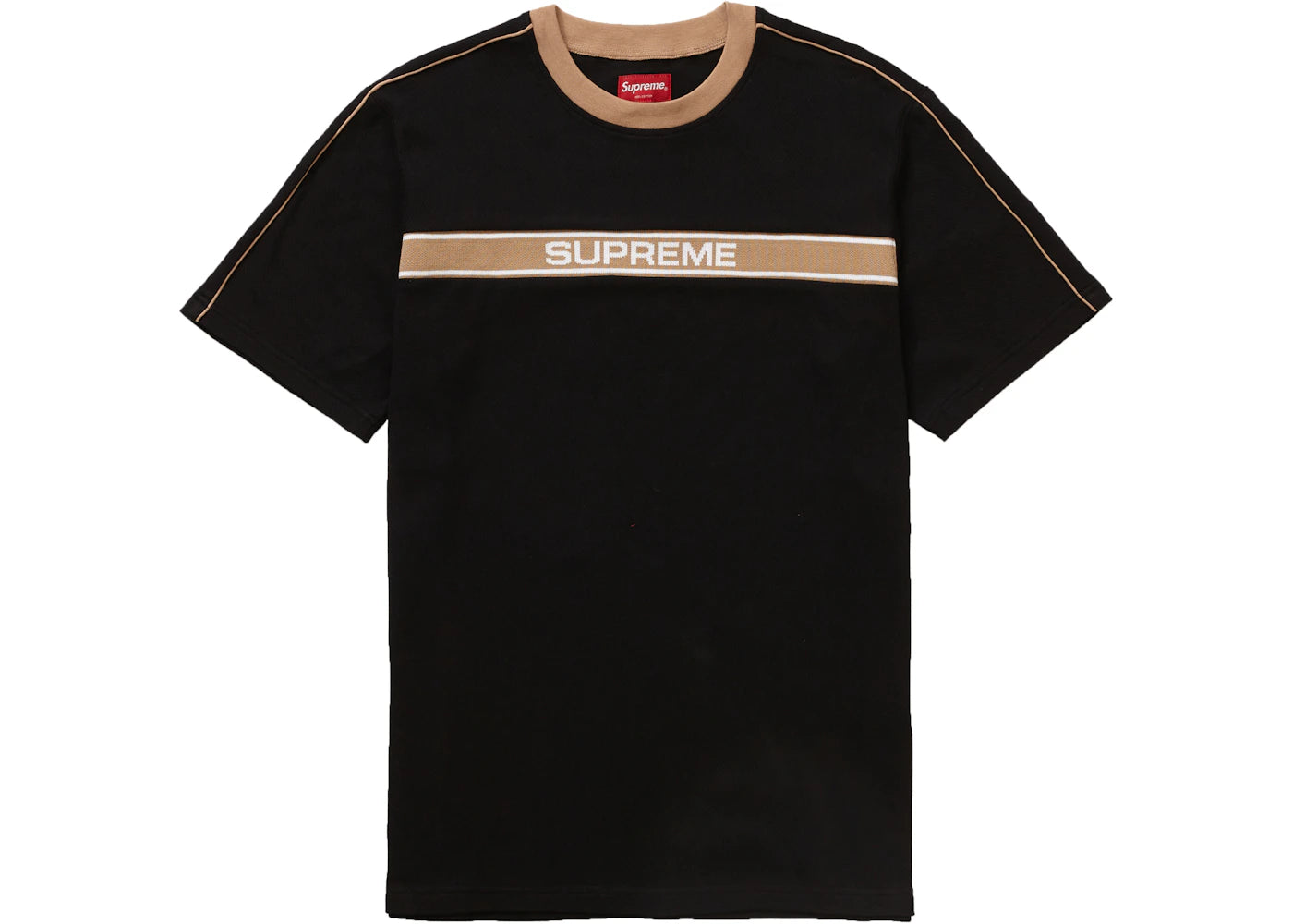 Supreme Chest Stripe Logo S/S Top Black