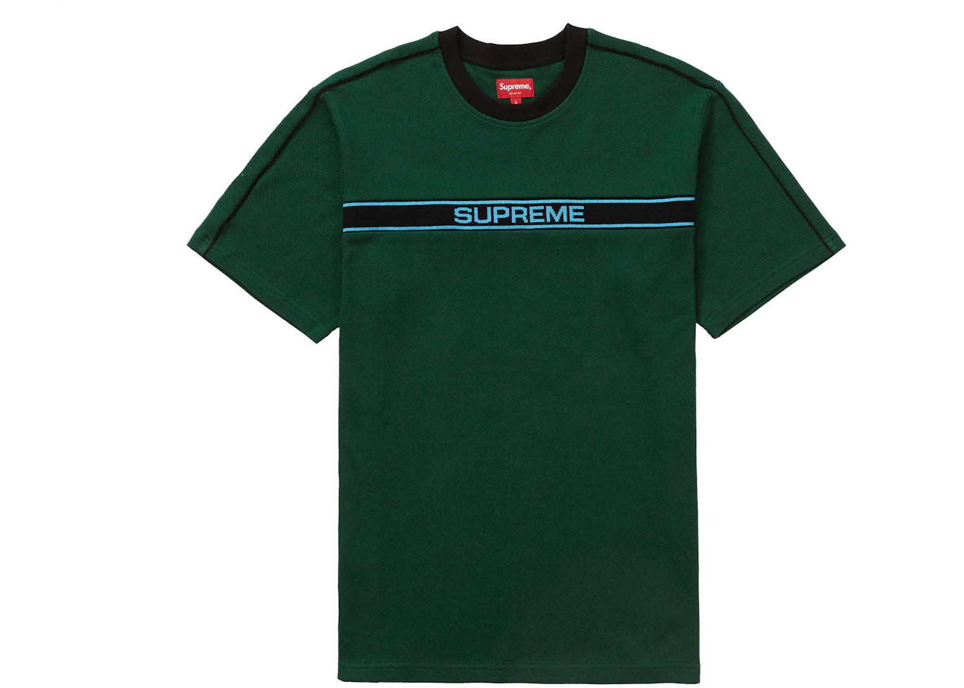 Supreme Chest Stripe Logo S/S Top Dark Green