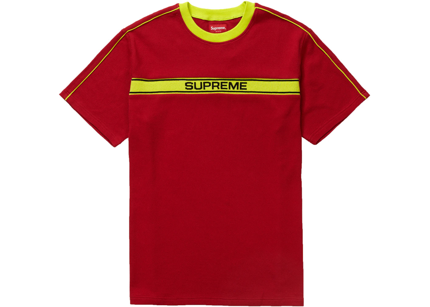 Supreme Chest Stripe Logo S/S Top Dark Red