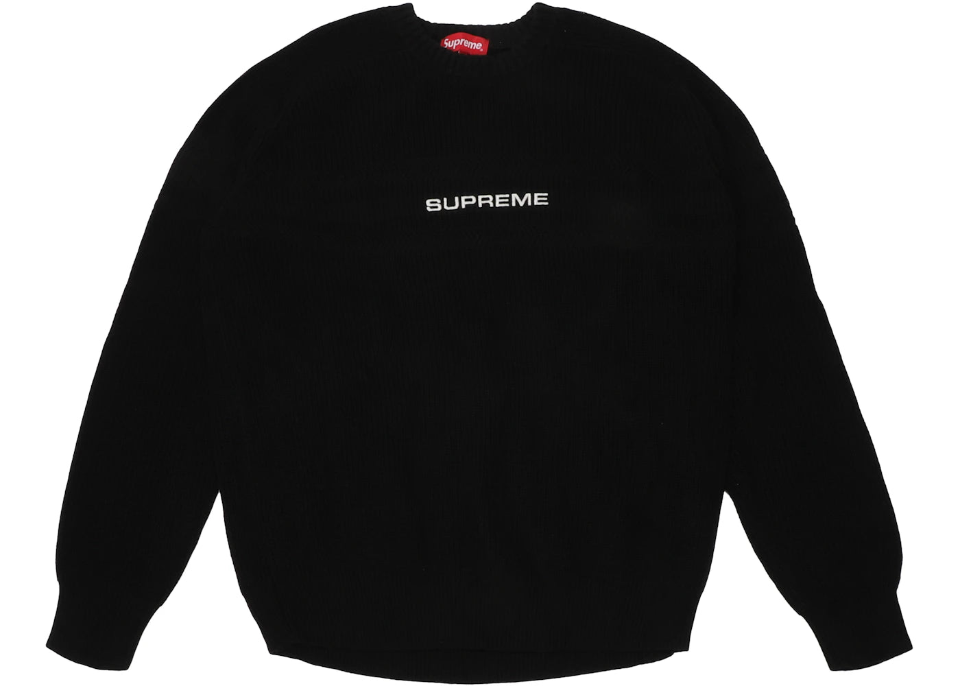 Supreme Chest Stripe Raglan Sweater Black