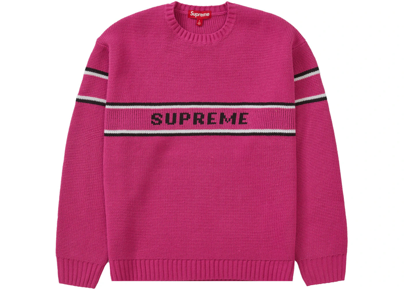 Supreme Chest Stripe Sweater (FW23) Pink