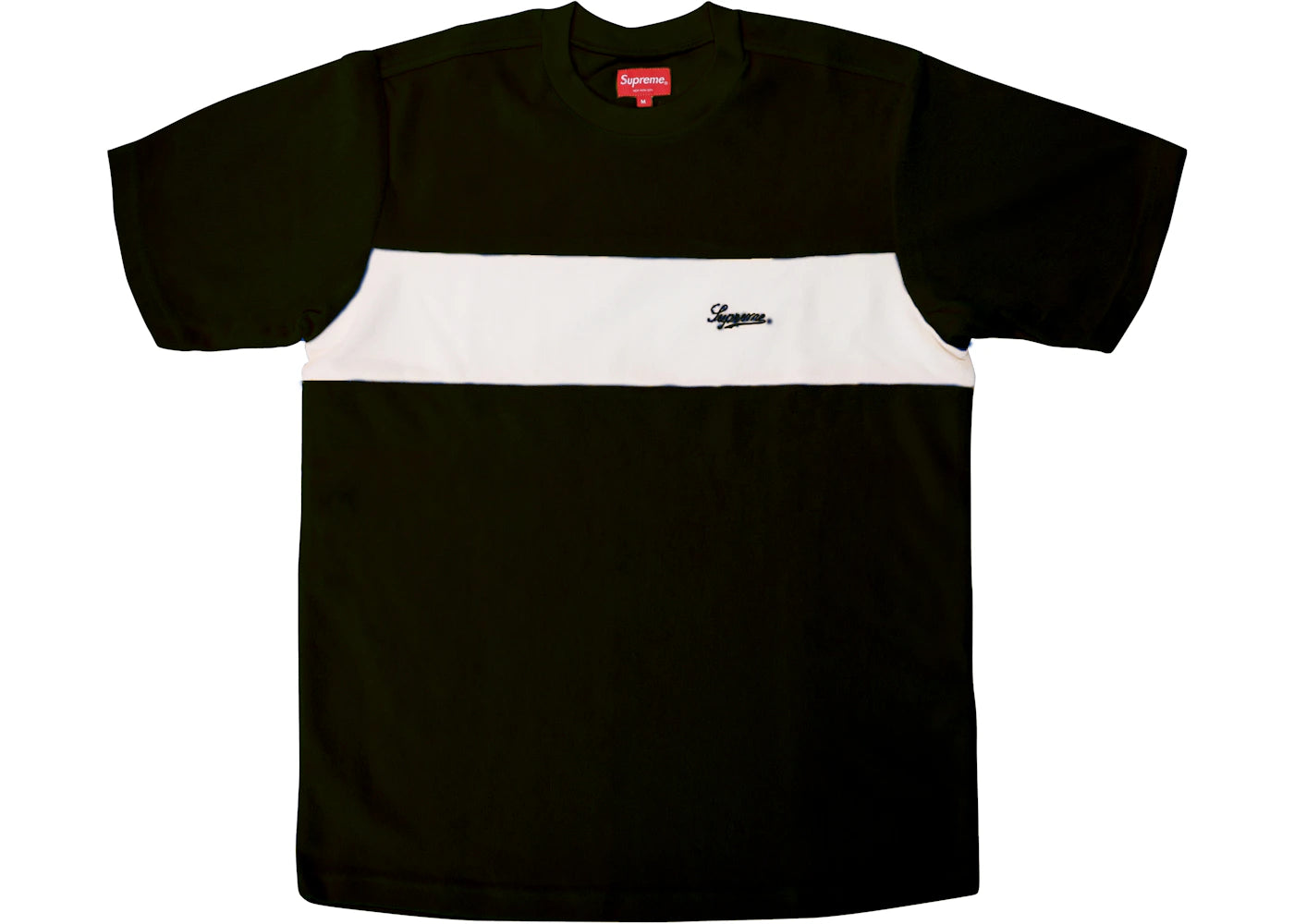 Supreme Chest Stripe Terry Top Black