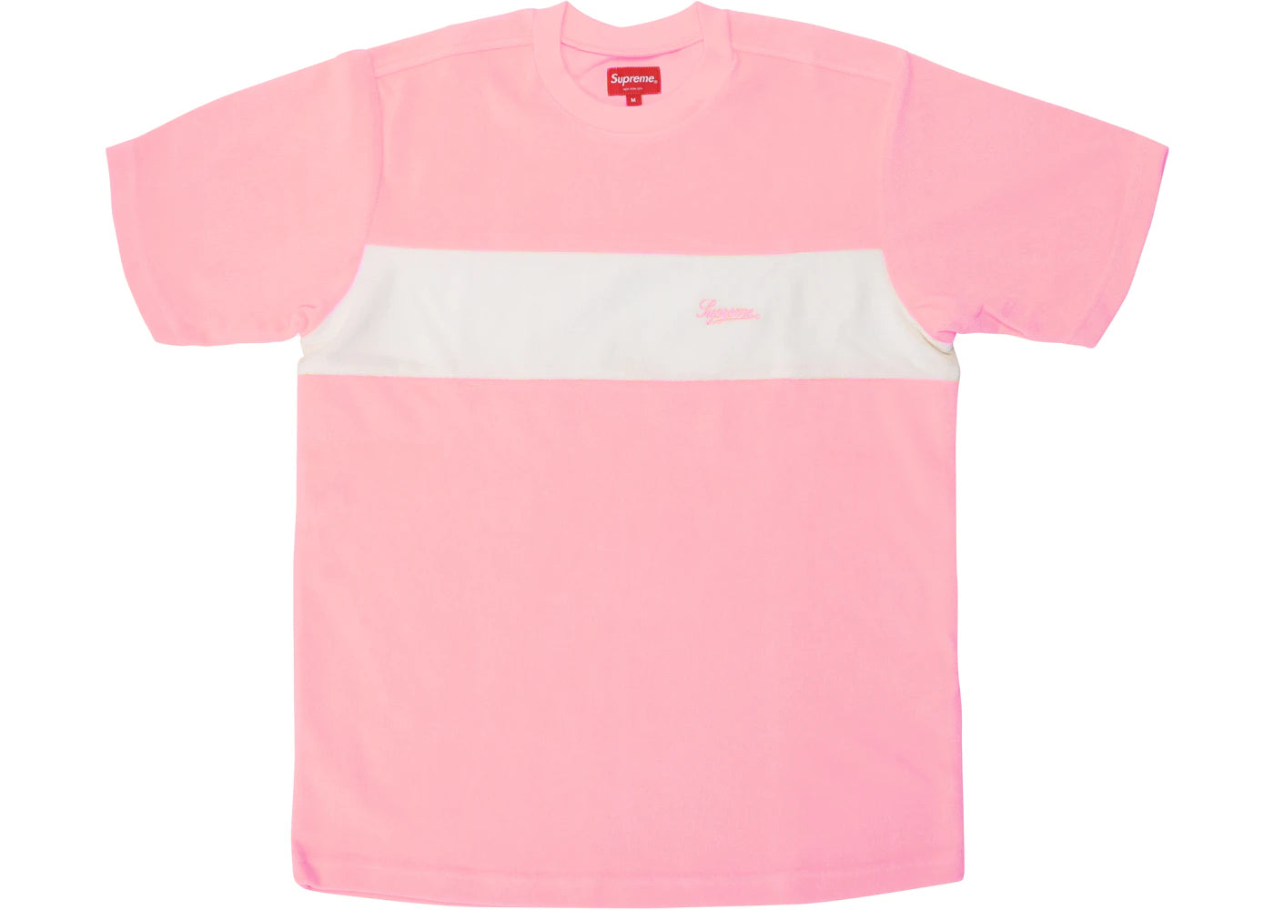 Supreme Chest Stripe Terry Top Light Pink