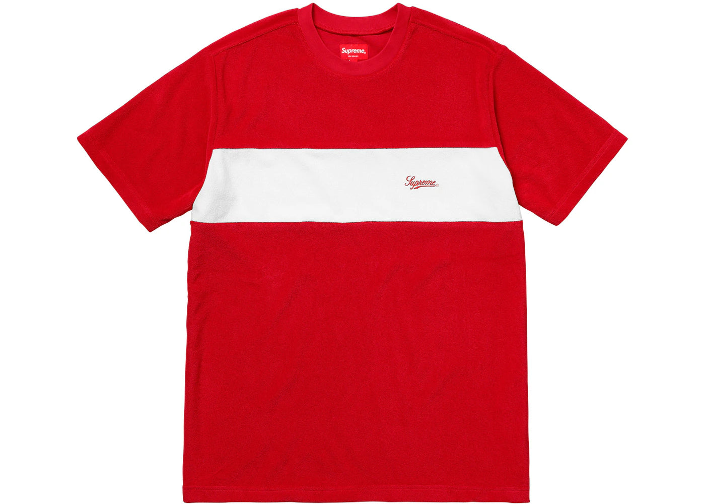 Supreme Chest Stripe Terry Top Red