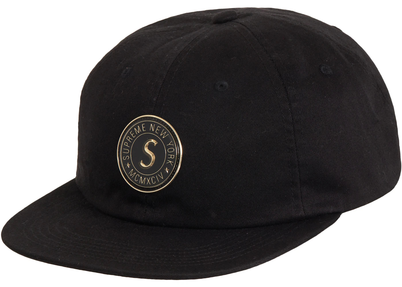 Supreme Chino Twill Gel S Logo 6-Panel Black