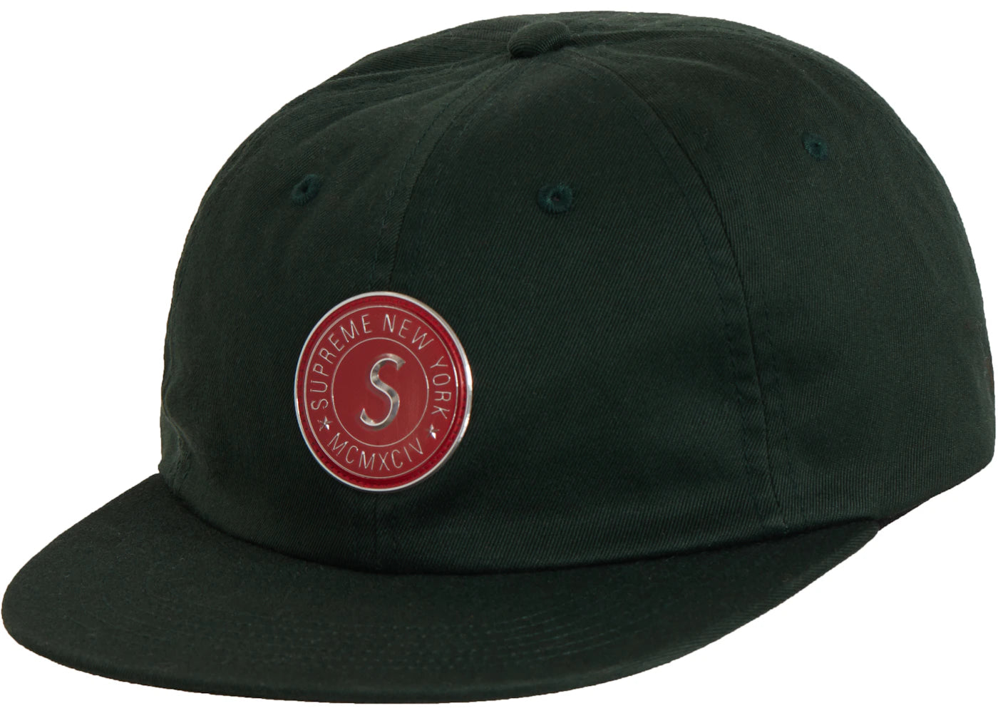 Supreme Chino Twill Gel S Logo 6-Panel Dark Green
