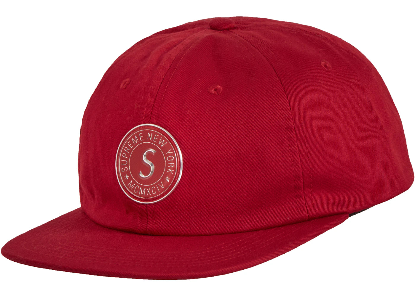 Supreme Chino Twill Gel S Logo 6-Panel Red
