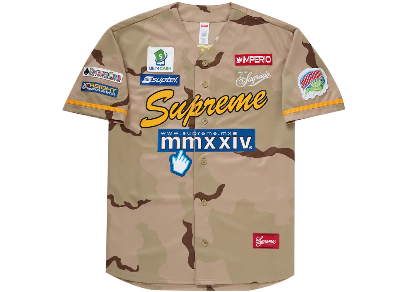 Supreme Chosen One Baseball Jersey Desert Camo