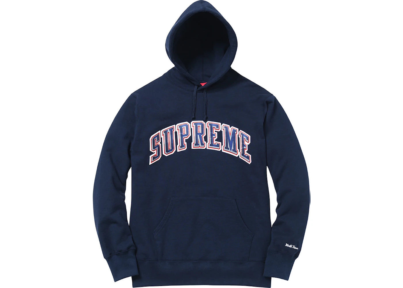 Supreme Chrome Arc Hooded Pullover Navy